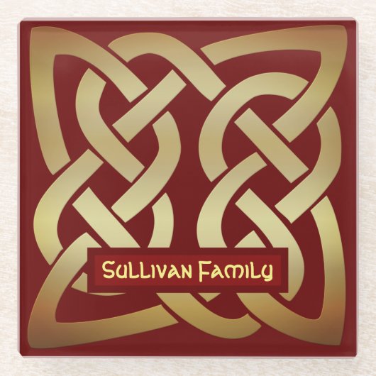 Bronze Tone Celtic Knot Glasuntersetzer (Vorderseite)