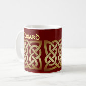 Bronze Tone Celtic Knot Kaffeetasse (Vorderseite Links)
