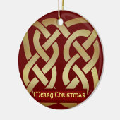 Bronze Tone Celtic Knot Keramik Ornament (Links)
