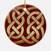 Bronze Tone Celtic Knot Keramik Ornament (Hinten)