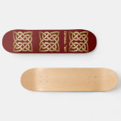 Bronze Tone Celtic Knot Skateboard (Horizontal)
