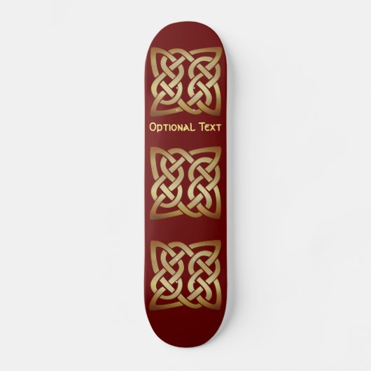 Bronze Tone Celtic Knot Skateboard (Vorderseite)