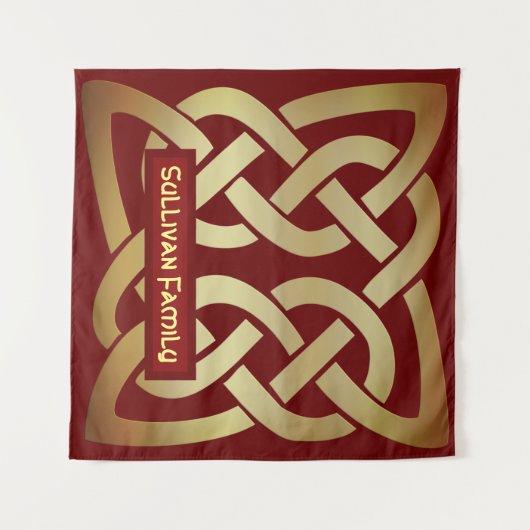 Bronze Tone Celtic Knot Wandteppich (Vorderseite (Horizontal))