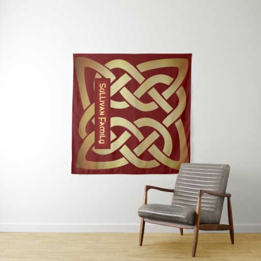 Bronze Tone Celtic Knot Wandteppich (Beispiel (Horizontal))