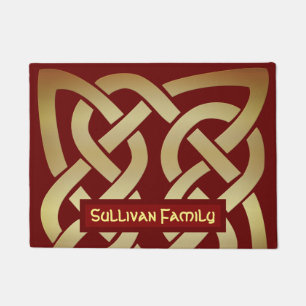 Bronze-Tone-keltischer Knoten Fußmatte