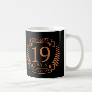 Bronze traditionellen Hochzeitstag 19 Jahre Kaffeetasse