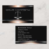 Bronze und Black Attorney Business Card Visitenkarte (Vorne/Hinten)