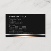 Bronze und Black Attorney Business Card Visitenkarte (Rückseite)