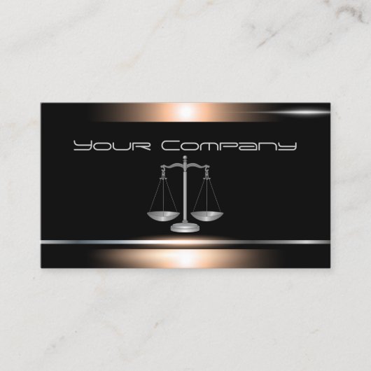Bronze und Black Attorney Business Card Visitenkarte (Vorderseite)
