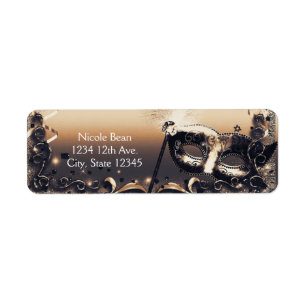 Bronze- und Creme-Masquerade-Maske Eleganter Ballp