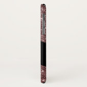 Bronze und Glitzer, elegante Monogramm Case-Mate iPhone Hülle (Hinten/Links)