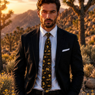 Bronze- und Gold-Leopardenprint Krawatte