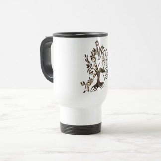 Bronze- und Gold-Metallbaum-Wanddekoration Reisebecher