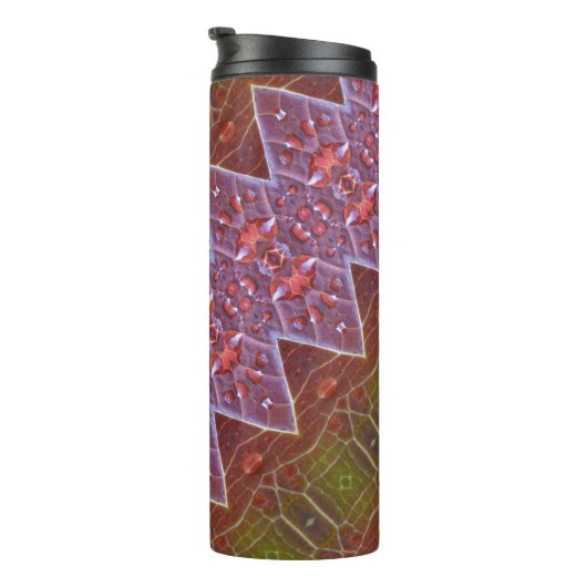 Bronze und grünes Leaf 13 Thermosbecher (Nach rechts gedreht)