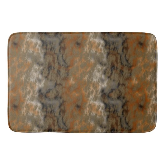 Bronze- und Kupfermarmor Abstrakt Badematte (Vorderseite)
