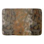 Bronze- und Kupfermarmor Abstrakt Badematte (Vorderseite)