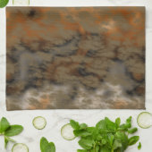 Bronze- und Kupfermarmor Abstrakt Geschirrtuch (Gefaltet)