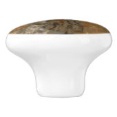 Bronze- und Kupfermarmor Abstrakt Keramikknauf (Seitenansicht)