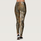 Bronze- und Kupfermarmor Abstrakt Leggings (Rückseite)