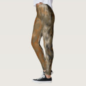 Bronze- und Kupfermarmor Abstrakt Leggings (Links)