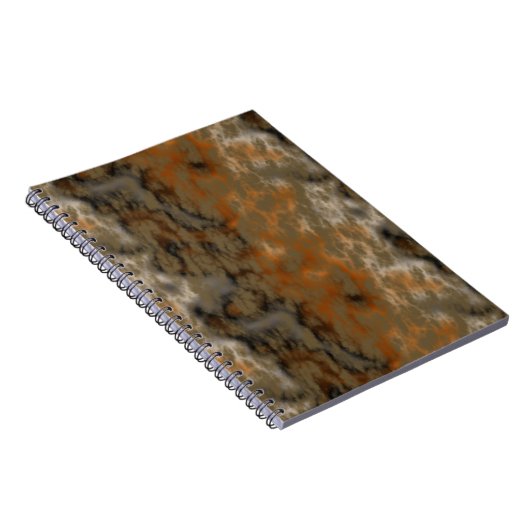 Bronze- und Kupfermarmor Abstrakt Notizblock (Rechte Seite)