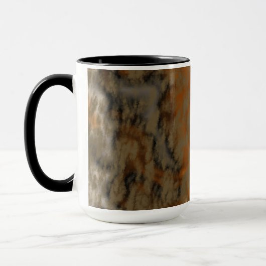 Bronze- und Kupfermarmor Abstrakt Tasse (Links)