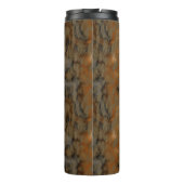 Bronze- und Kupfermarmor Abstrakt Thermosbecher (Rückseite)