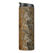 Bronze- und Kupfermarmor Abstrakt Thermosbecher (Nach rechts gedreht)