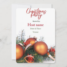 Bronze- und Orange-Dekorationen Weihnachten