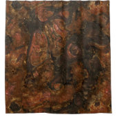 Bronze und rosa Steine Abstrakt Duschvorhang (Vorderseite)