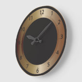 Bronze und schwarze Mauer Große Wanduhr (Winkel)