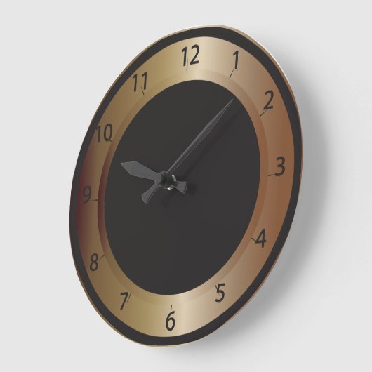 Bronze und schwarze Mauer Große Wanduhr (Winkel)