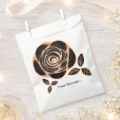 Bronze- und Schwarze Rose mit Blätter Geschenktütchen (Ausgeschnitten)