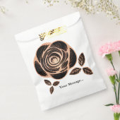 Bronze- und Schwarze Rose mit Blätter Geschenktütchen (Versiegelt)