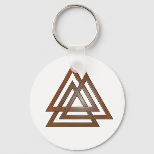 Bronze Valknut Schlüsselanhänger