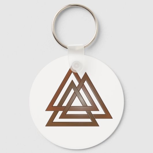 Bronze Valknut Schlüsselanhänger (Vorderseite)
