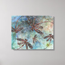 Bronze-verzauberte Libellen auf einem magischen Hi