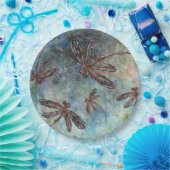 Bronze-verzauberte Libellen auf einem magischen Hi Pappteller (Party)