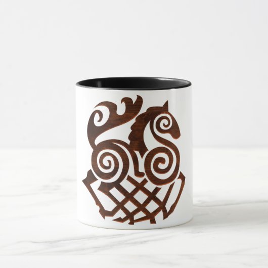 Bronze-Viking-Pferd-Tasse Tasse (Zentrum)