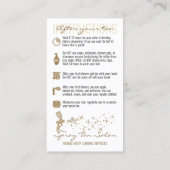 Bronze vor der Pflegespritze Bräunen Visitenkarte (Rückseite)