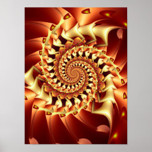 Bronze Vortex Poster