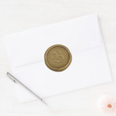 Bronze Wax Siegel Custom Monogram Letter Runder Aufkleber (Umschlag)