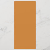 Bronze Wedding Flat Menu Card Menükarte (Rückseite)