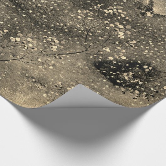 Bronze Winter Dusk Sky Gold Berries & Snowfall Geschenkpapier (Ecke)