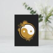 Bronze Yin Yang Postkarte (Stehend Vorderseite)