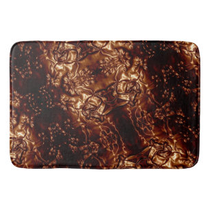 Bronzeblumenprägenkunst browns badematte