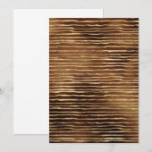 Bronzebraun, Farbe Golden Horizontal Einladung (Vorne/Hinten)