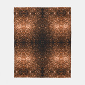 Bronzebraun-Imitat aus Kupfer Glitzer Glitzern Fleecedecke (Vorderseite)