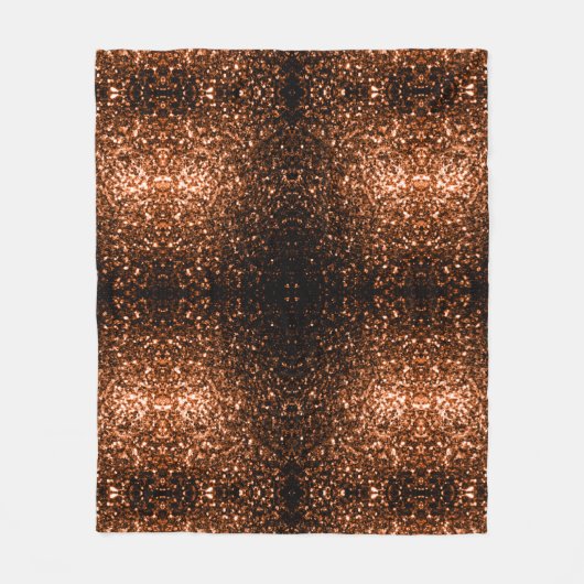 Bronzebraun-Imitat aus Kupfer Glitzer Glitzern Fleecedecke (Vorderseite)