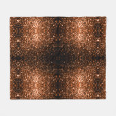 Bronzebraun-Imitat aus Kupfer Glitzer Glitzern Fleecedecke (Vorderseite (Horizontal))